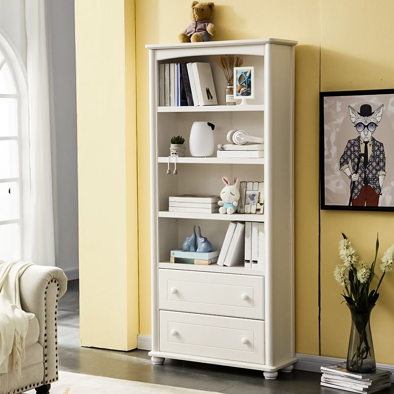 Closed Back Bookshelf Scandinavian Solid Wood Standard Bookcase