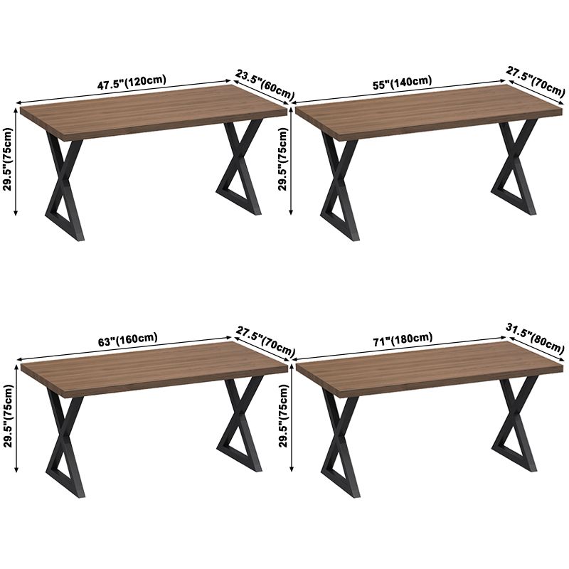 Mesa de cocina de la sala de la cena de madera maciza industrial para el comedor