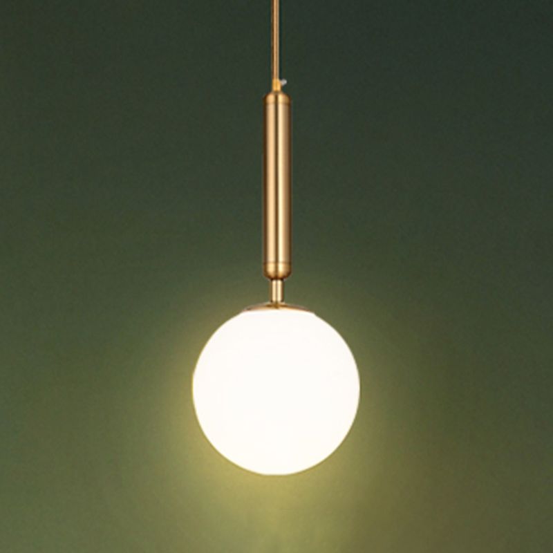 Modern Style Spherical Shape Hanging Light Glass 1 Light Hanging Light Fixture