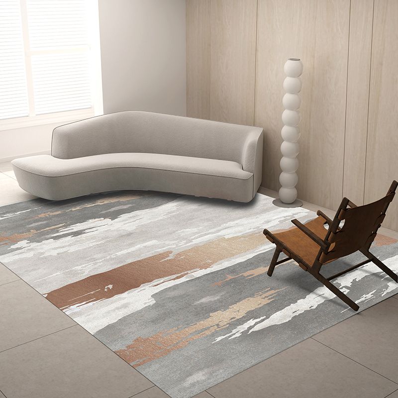 Unique Decoration Rug Multi Color Abstract Pattern Indoor Rug Cotton Blend Easy Care Pet Friendly Carpet