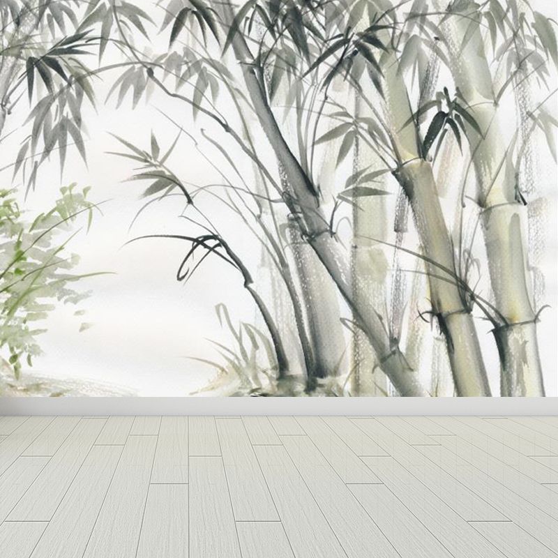 Green Bamboo Grove Wallpaper Mural Waterproofing Wall Decoration for Living Room