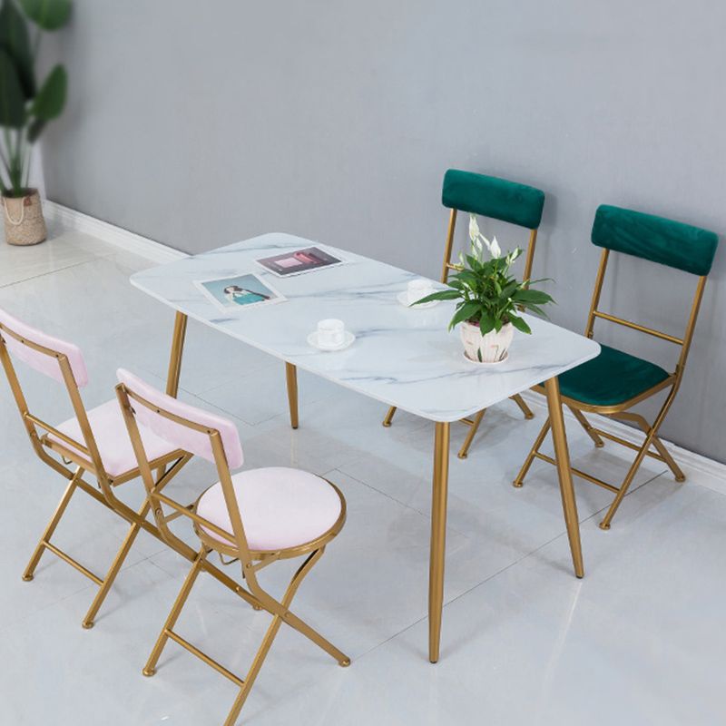 1/5 Pieces Nordic Dining Set Rectangle Stone Dining Table for Dining Room