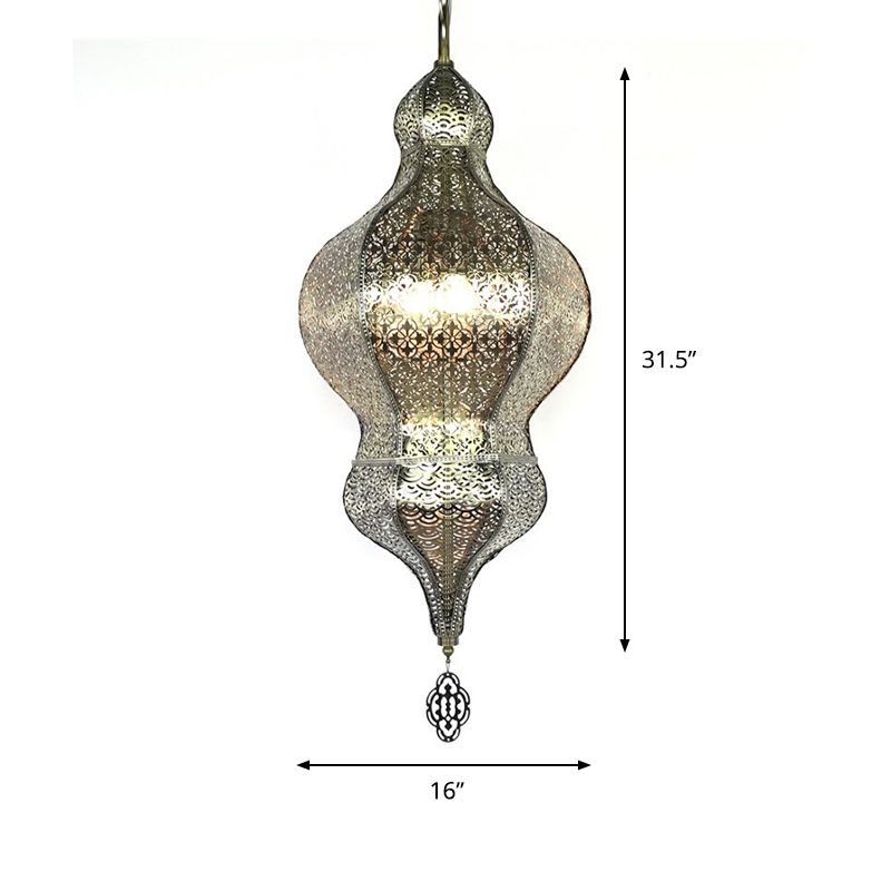 Gourd Restaurant Wall Lighting Vintage Metallic 1 Light Bronze Sconce Lamp Fixture