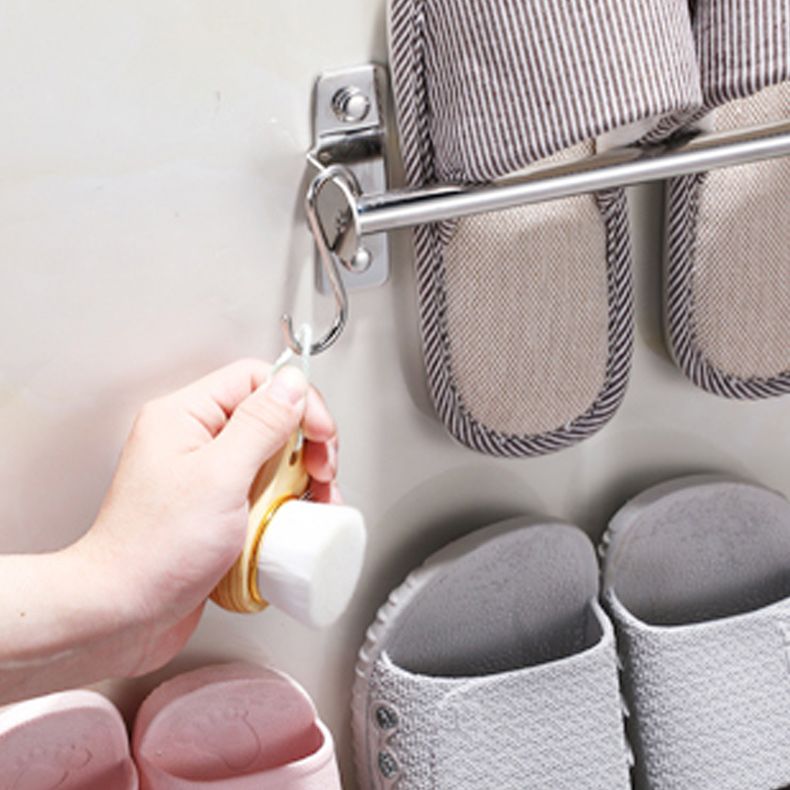 3-Piece Stainless Steel Bathroom Accessory Set Modern Chrome Slipper Stand