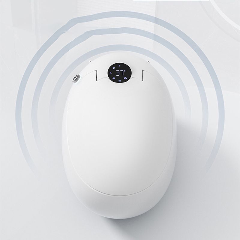 Heated Seat White Bidet Elongated Smart Horizontal Floor Mount Bidet