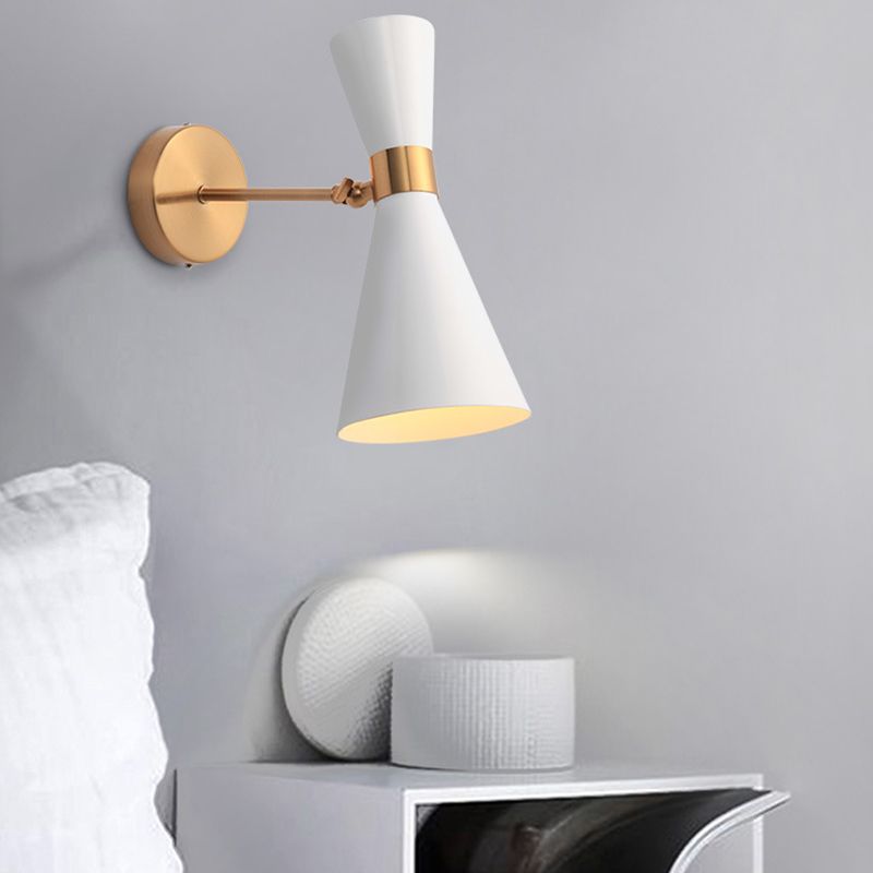 Cone Shape Metal Wall Sconces Modern 2-Lights Wall Mount Light Fixture