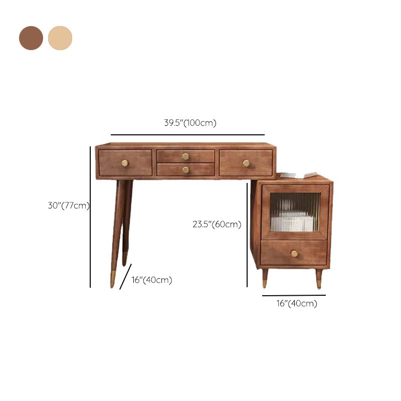 Solid Wooden Vanity Table Drawers Simple Makeup Vanity Table