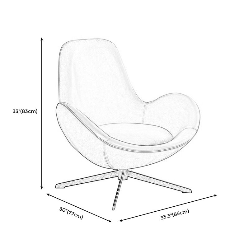 Faux Leather Slipper Chair 33.4" L x 30.3 " W x 20.8 " H Stacking Chair for Bedroom