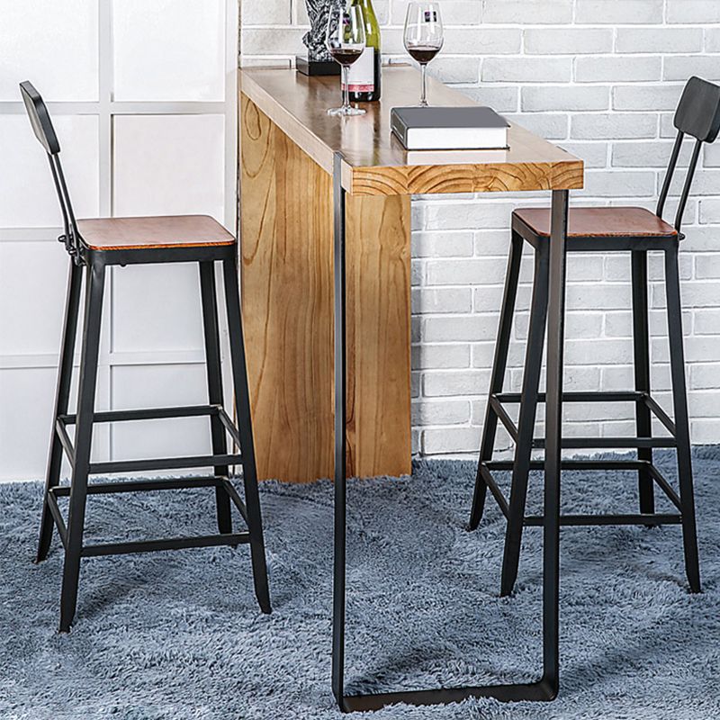 Solid Wood Modern Pub Table Set for Home Metal 1/3 Piece Bar Set