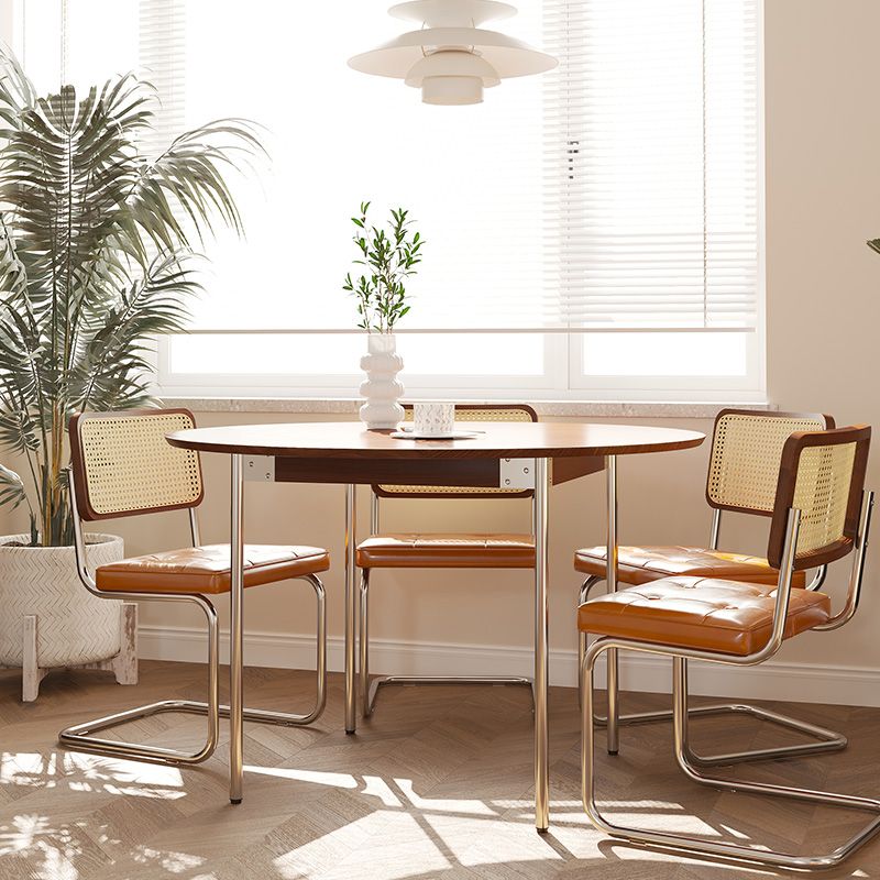 Simple Solid Wood Dining Table Brown Standard Dining Table for Kitchen