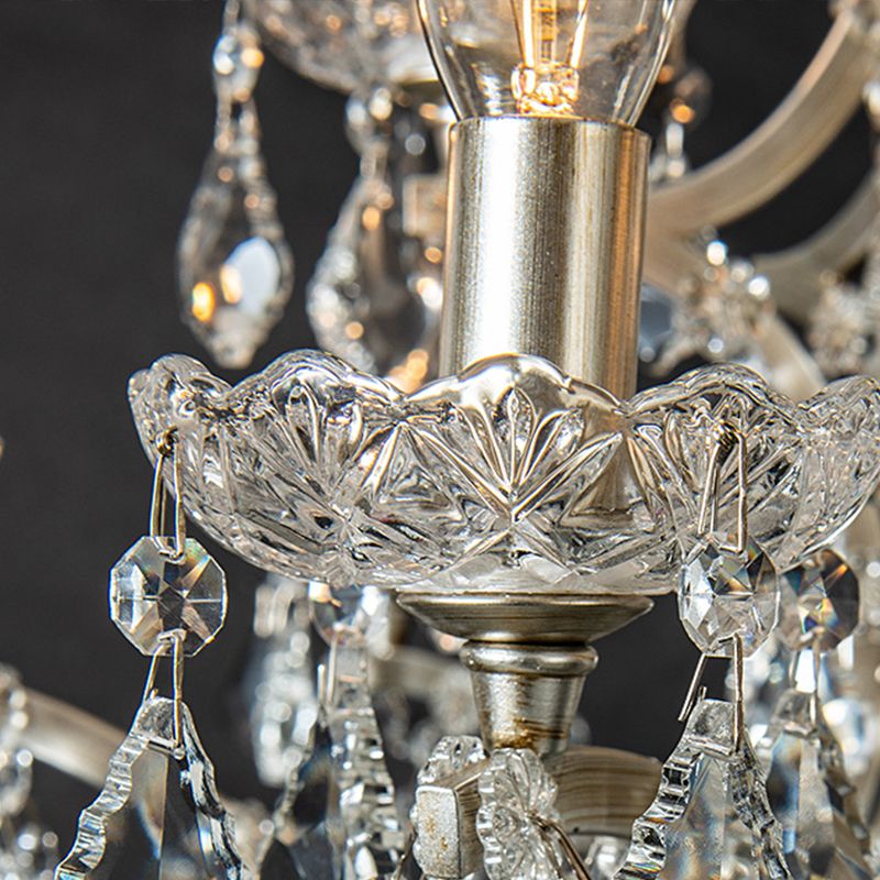 American Style Metal Chandelier Light Fixtures Multi-Head Suspension Pendant Lamp