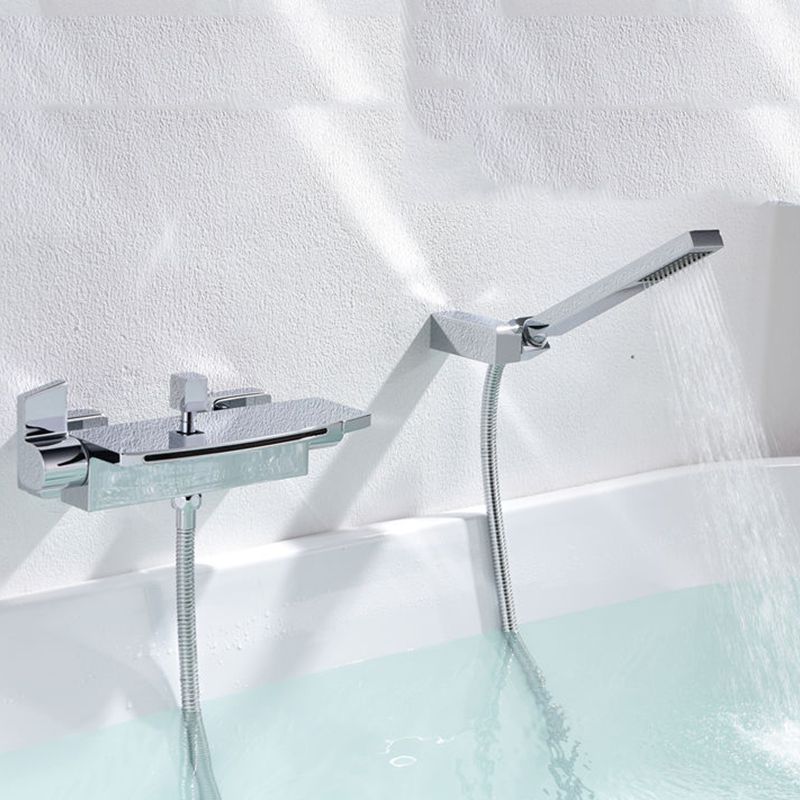 Modern Style Bathtub Faucet Waterfall Handle Style Bathroom Faucet