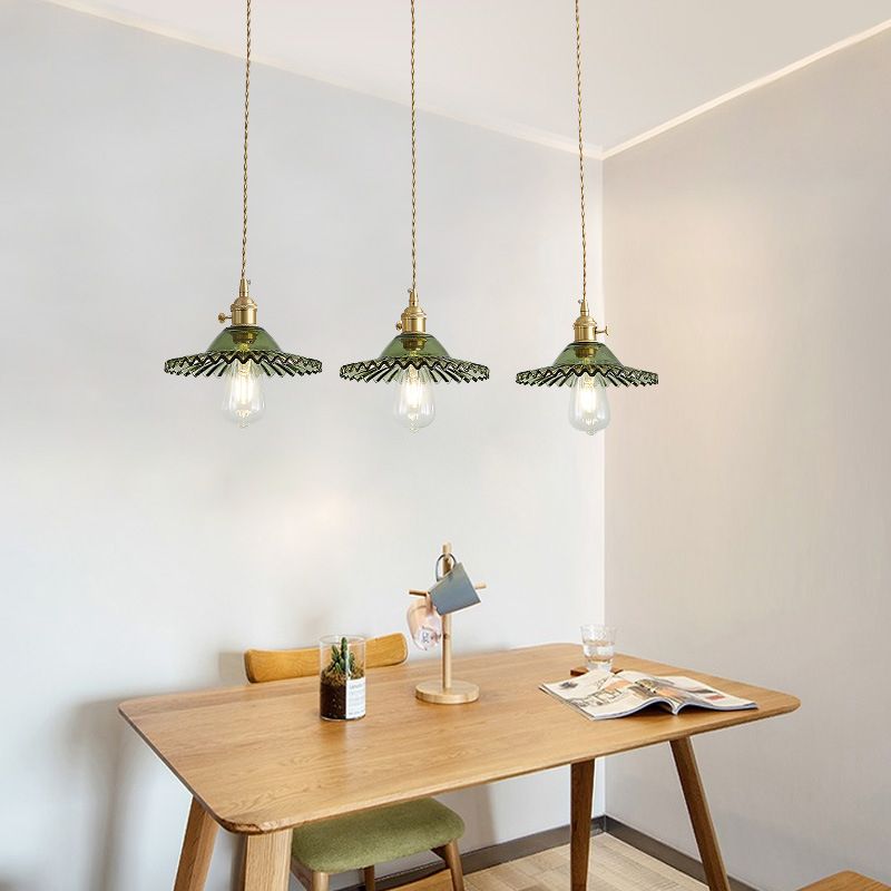 3 Lights Multi Light Pendant Modern Simple Prismatic Glass Hanging Light for Restaurant
