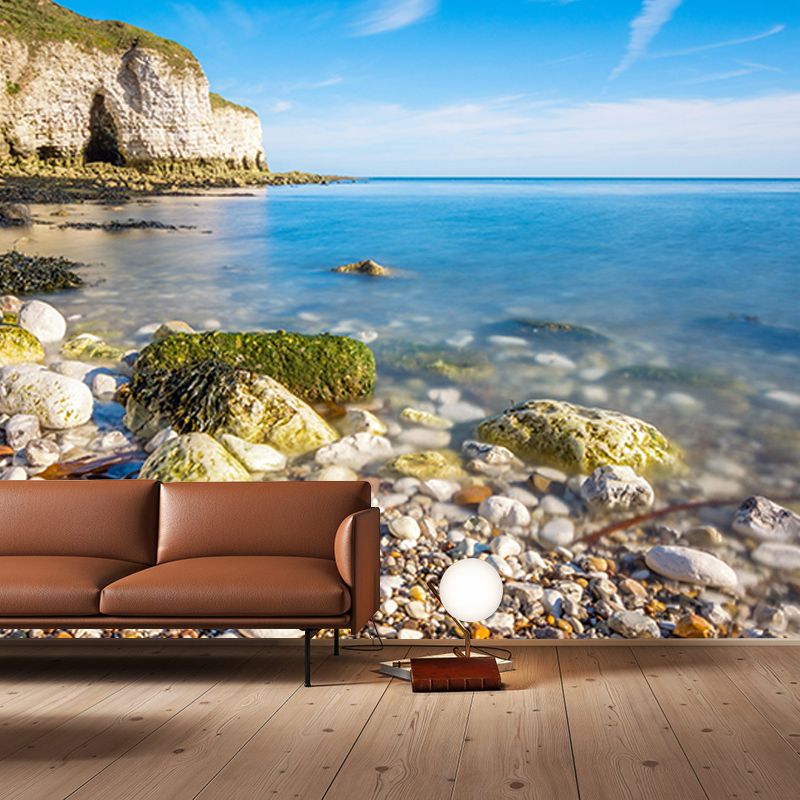 Customized Sea Mural Wall Decor Eco-friendly Wallpaper for Dining Room