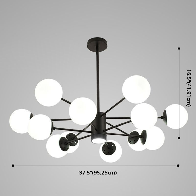 Spherical Chandelier Light Ultra-Contemporary Glass Ceiling Pendant for Living Room