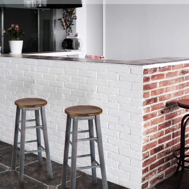 Industrial Style Bar-stool Iron Legs Counter Stool for Kitchen