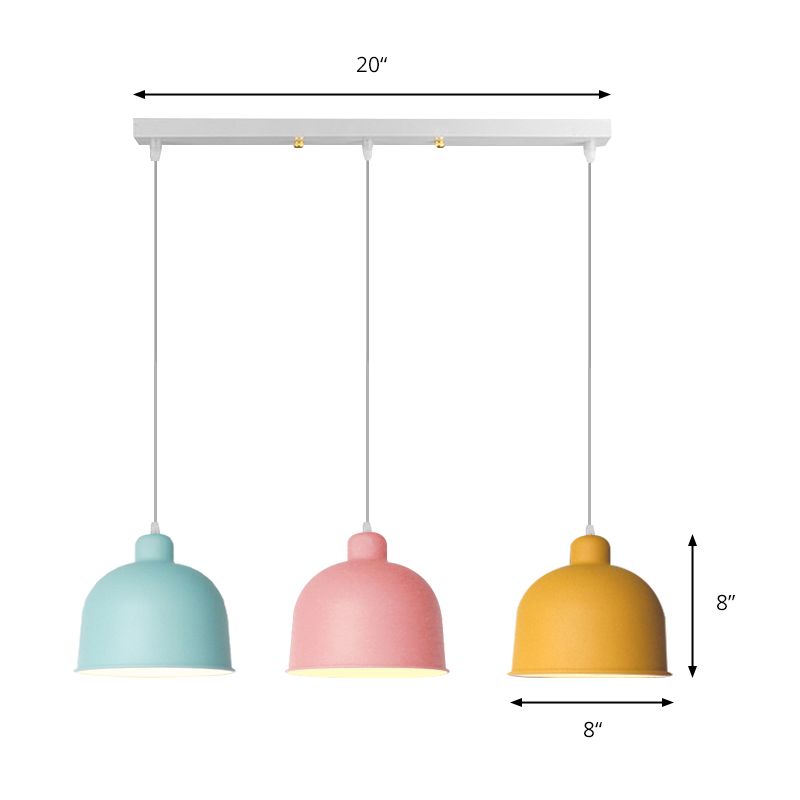 Metallschüssel Form Pendellicht Leichter Esszimmer 1 Kopf Makkaronstil Hanging Lampe