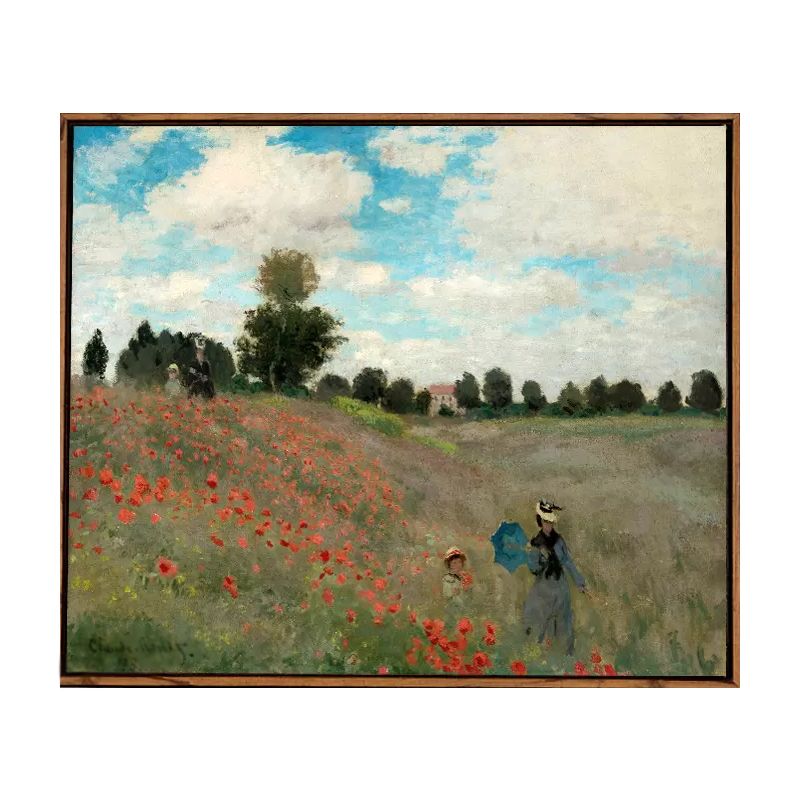 Pastel Color Hiking Wall Decor Textured Canvas for Bedroom, Multiple Sizes Available