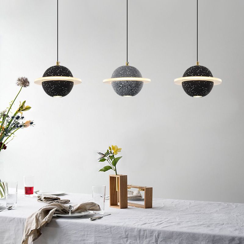 Planet Nordic Planet Pendant Ciment 1-Head Room Dustal Small Sanging Pendant Light
