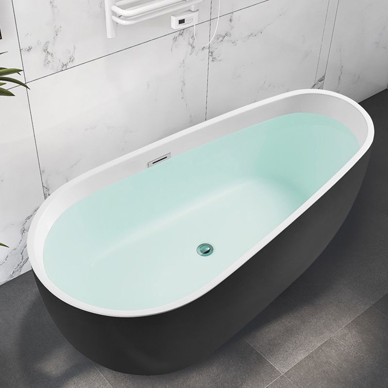 Modern Freestanding Bath Tub Acrylic Free Form Bathtub with Overflow Trim