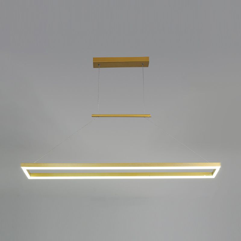 Rechteckform Island Leuchttäle Metal 1 Light Island Lighting