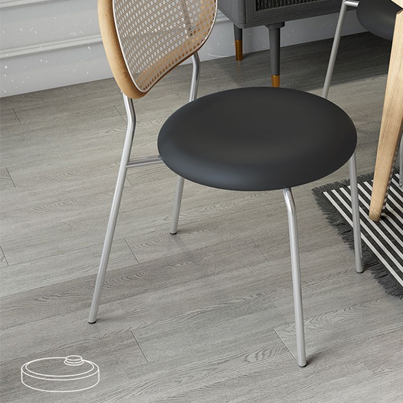 Contemporary Indoor-Outdoor Side Chair Upholstered Armless Dining Chairs