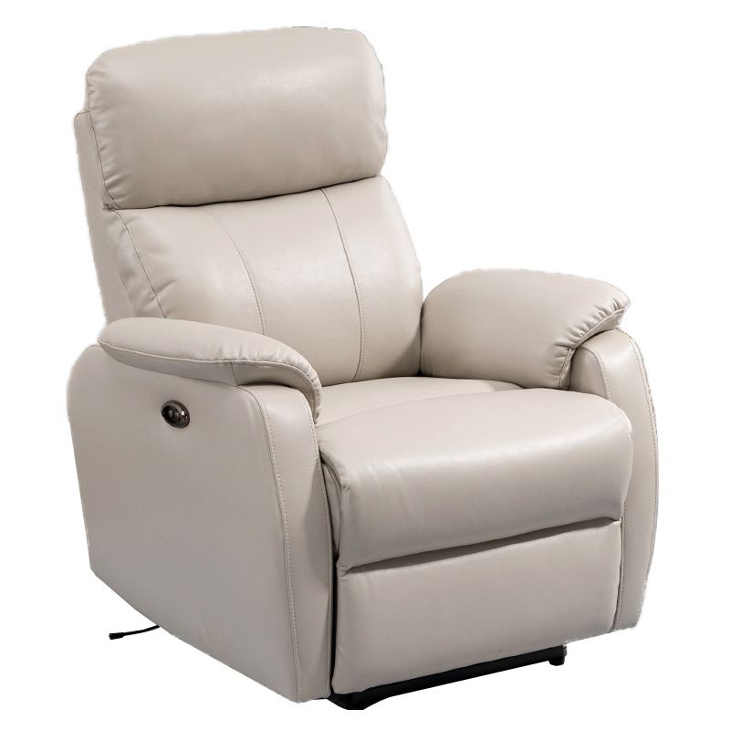 Contemporary Leather Recliner 32.7" Wide Standard Recliner with Footrest