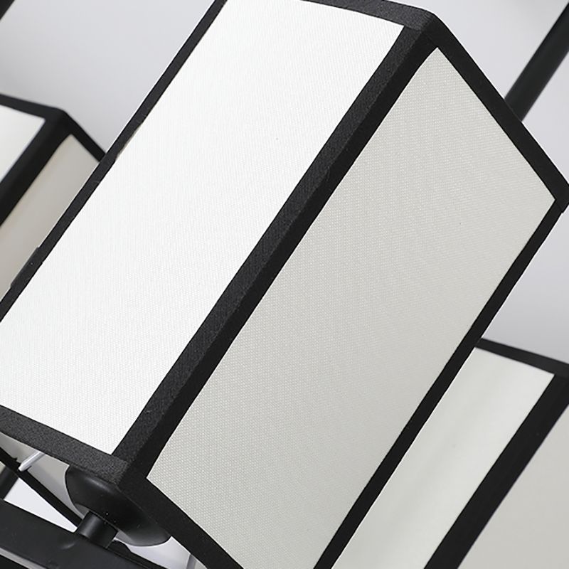 Éclair de lustre en tissu de lampe suspendue minimaliste pour le salon