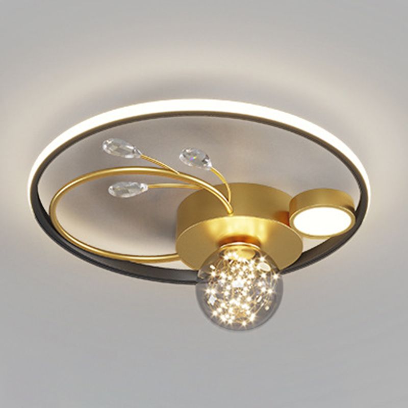 Multi-lights Multi-lights Flush mount moderno estilo de iluminación de techo de montaje en oro