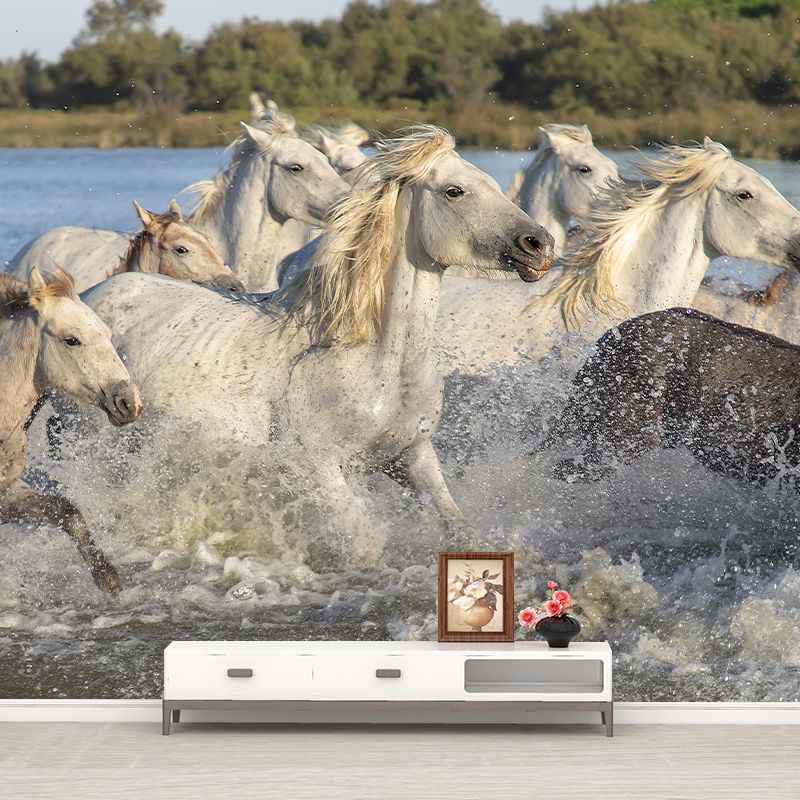 Galloping Horse Murals for Living Room Contemporary Style ,Customized Size