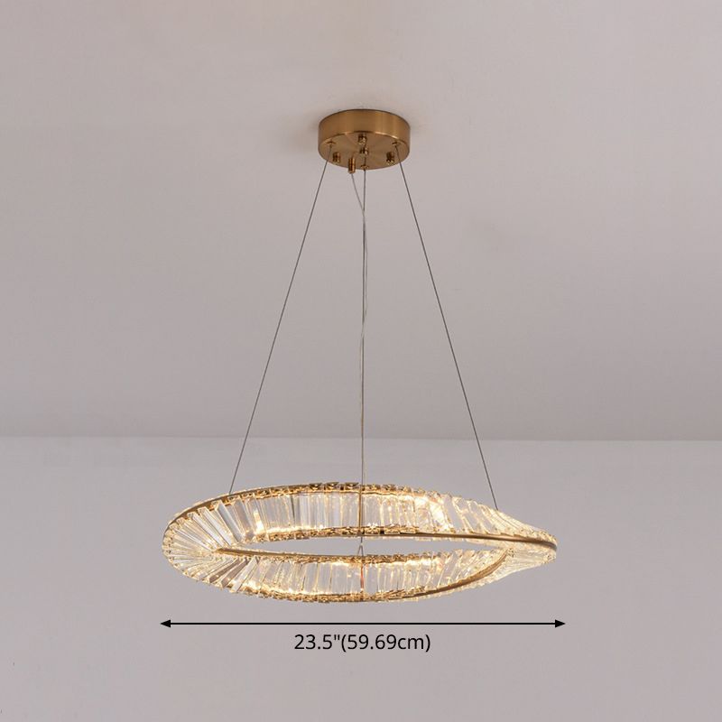 Fissaggi del lampadario ad onda contemporanea Fissature a sospensione Crystal a soffitto per soggiorno