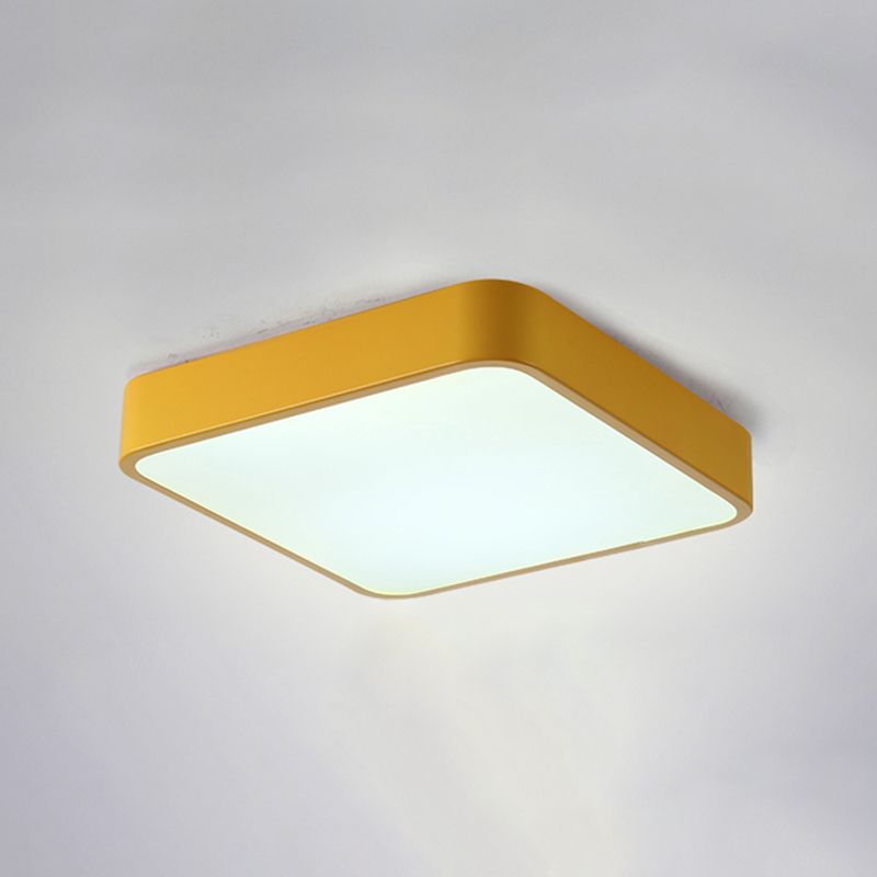 Plafonnier LED en forme de géométrie macaron, Style moderne et Simple, en fer, 1 lumière, encastré pour balcon