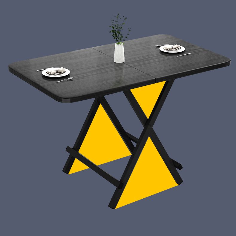 Modern Style Traditional Height Dining Set with Folding Table and Chairs