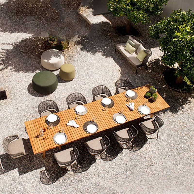 Bohemian Style Wood Dining Table Set 1/4/7/10 Pieces Dining Table Set for Outdoor