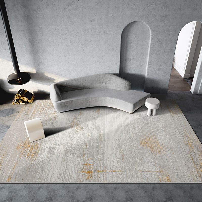 Chic Modern Area Carpet Tie-Dye Pattern Polyester Area Rug Stain Resistant Rug for Living Room