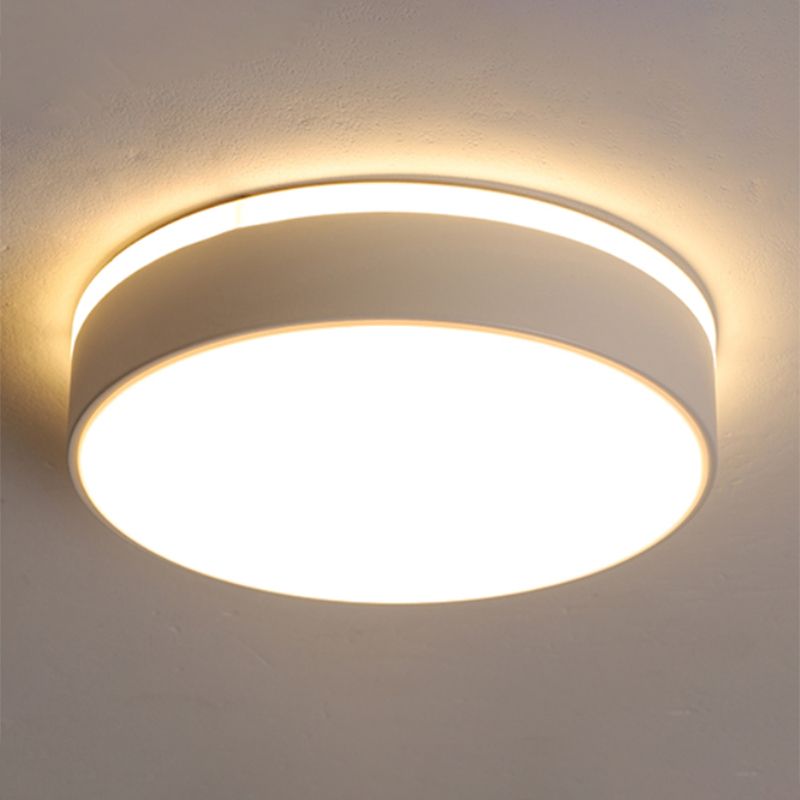 Lámpara empotrada LED de pasillo pequeño, accesorio montado en el techo de estilo nórdico de metal con difusor acrílico