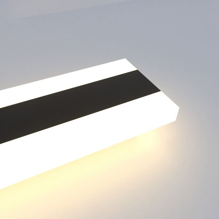 Luz de luz lineal de estilo moderno Luces de metal 1 luces de pared de luz en negro