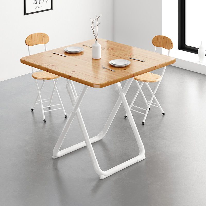 Modern Wooden Dining Room Set Round Space-Saving Design Dining Table Furniture