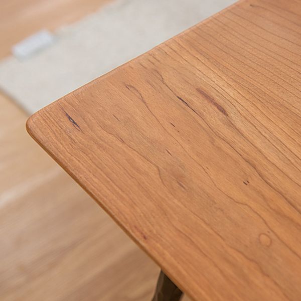 Metal Industrial Rectangle Dining Table Solid Wood Top Table with 4 Black Legs