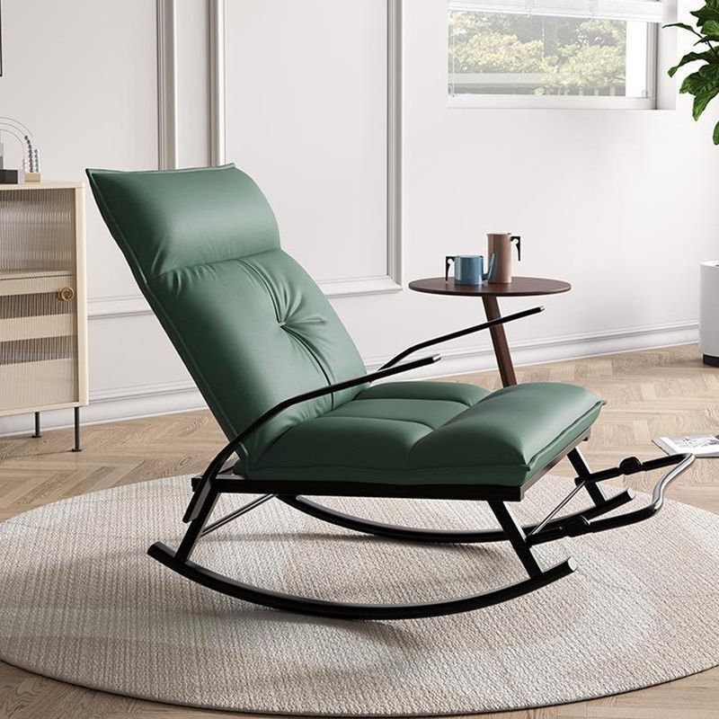 Modern Rocking Chair Upholstered Button-Tufted Reclining Rocking Accent Chair