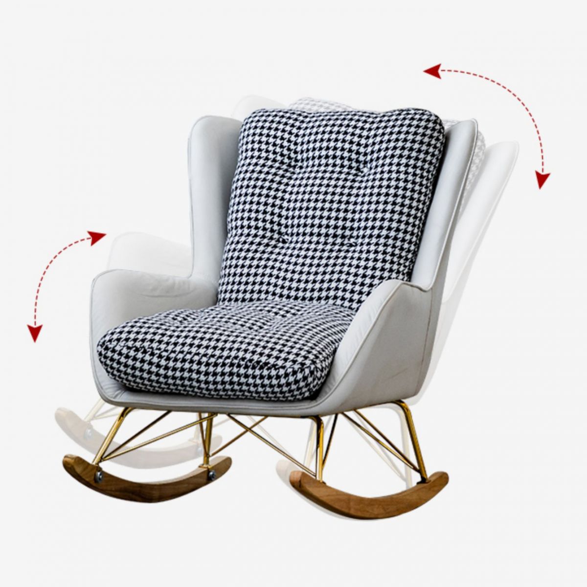 Living Room Light Luxury Lazy Sofa Chair Leisure Chaise Home Rocking Chair