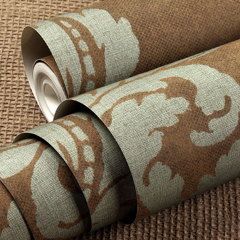 Dark Color Nostalgic Wallpaper 27.5' L x 28" W Medallion Patterned Wall Art for Bedroom