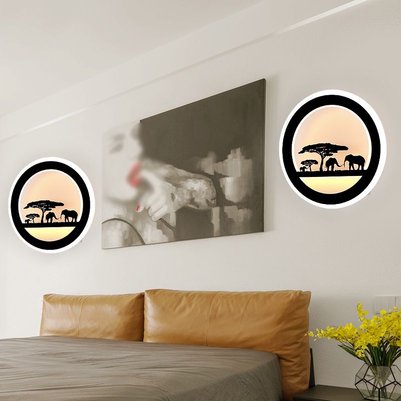 Unique Shape Metal Wall Light Modern Style 1-Light Wall Mounted Light Fixture