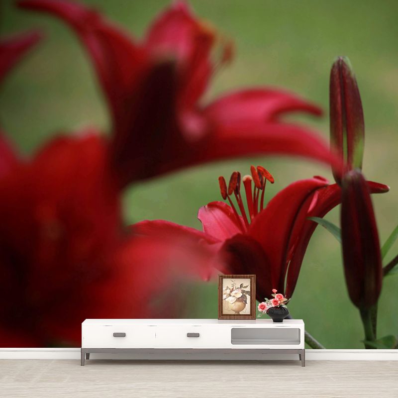 Beautiful Lily Mural Stain Resistant Dining Room Wall Decor, Made to Measure