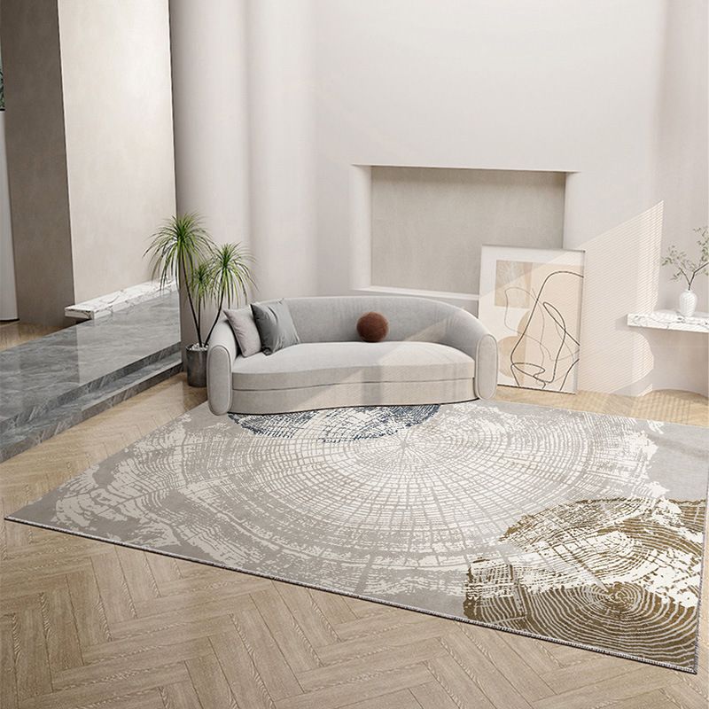 Minimalist Deck Pattern Rug Polyester Carpet Non-Slip Backing Area Rug for Living Room