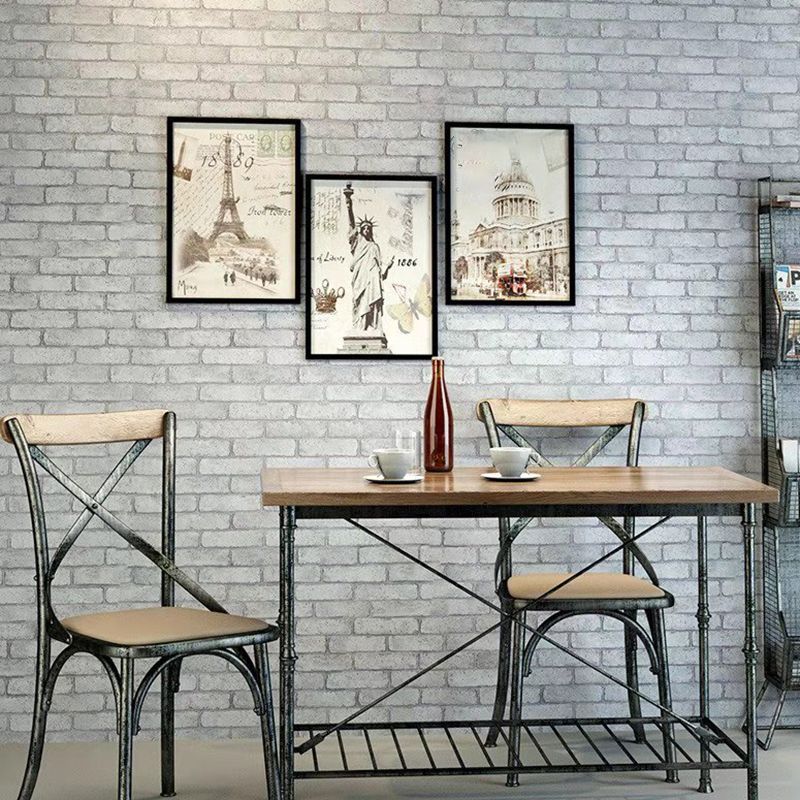 Pastel Color Brick Pattern Wallpaper Roll Peel off Wall Covering for Accent Wall