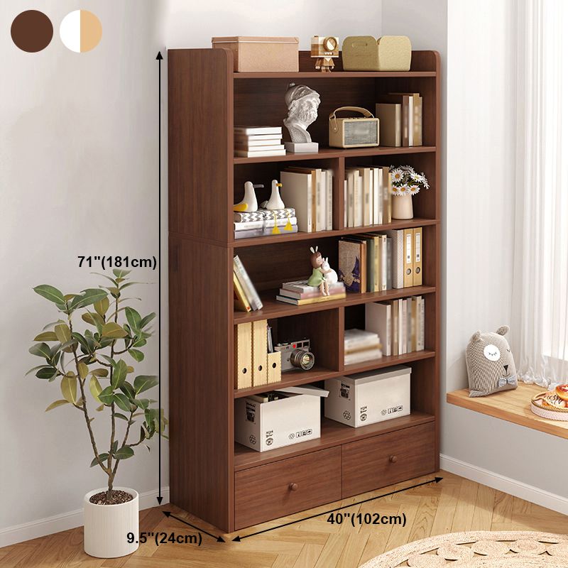 Scaffali di libreria standard moderni chiusi libreria con cassetto in legno ingegnerizzato