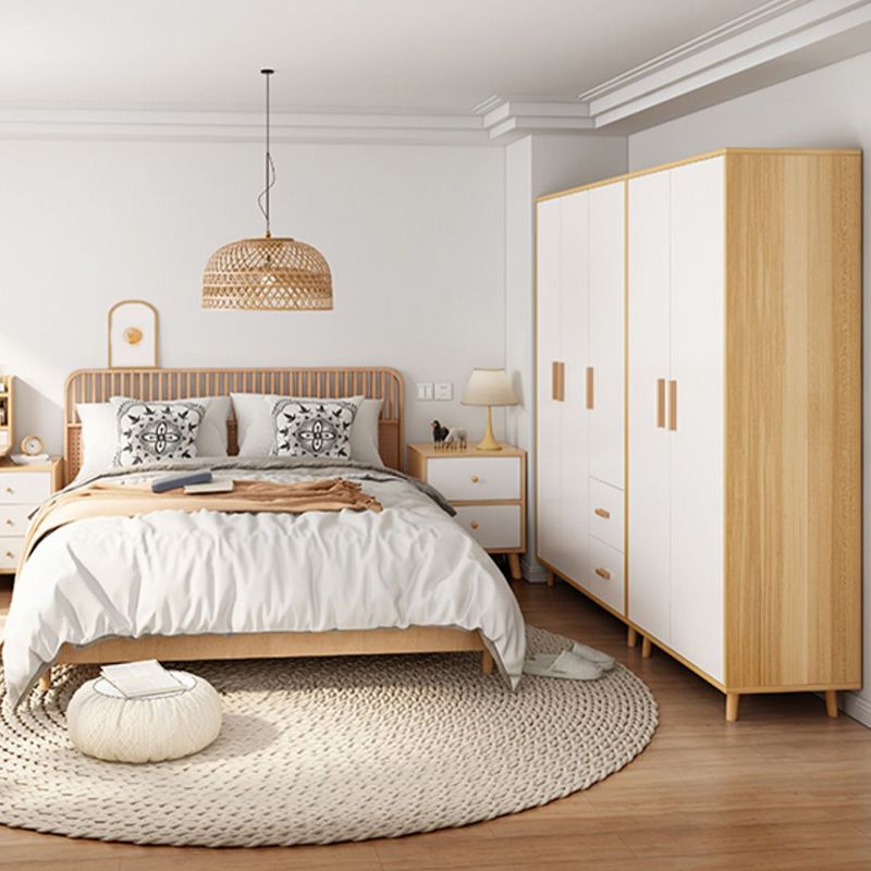 Rectangular Wardrobe Cabinet Modern Simple Wooden Wardrobe Cabinet