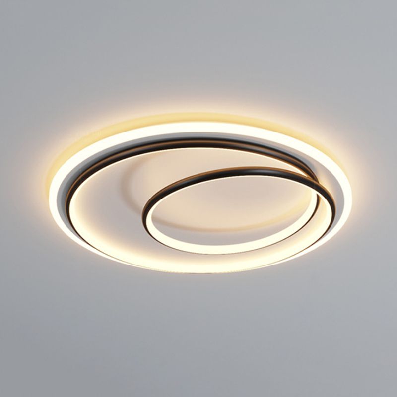 1-Light Ring Led Flush Ceiling Lights Modern Style Metal Led Flush Mount Ceiling Light Fixtures