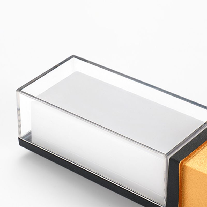 Modern Metal Wall Sconce Rectangle Shape Wall Lamp with Acrylic Shade for Courtyard